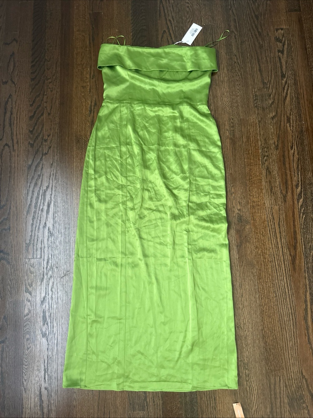 Reformation Johan Satin Dress in Saguaro Green Size 12